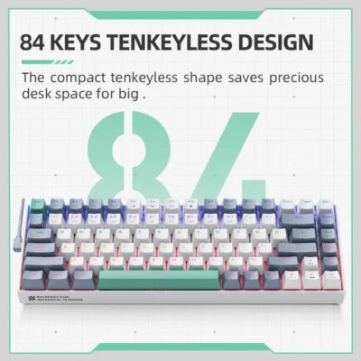 Machenike K500-B84 TKL Wired Mechanical Keyboard 84 Keys LED Backlight Gaming Keyboard PBT Doubleshot Keycaps for PC Laptop 2