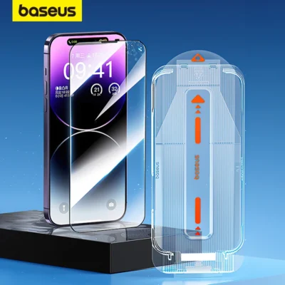 Baseus Crystal HD Tempered Glass for iPhone 15 Pro Max Screen Protector with Dust-Proof Installation Tool Full Protective Film 1