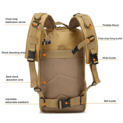 Military Tactical Backpack Travel Sports Camouflage Bag Outdoor Climbing Hunting Backpack Fishing Hiking Army 3P Pack Bag 4