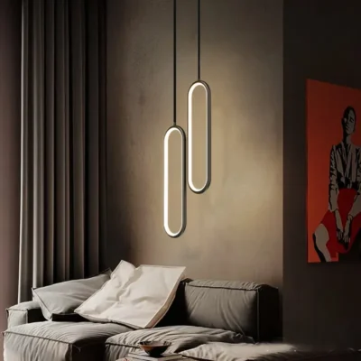 Modern Minimalist LED Pendant Light Chandelier For Bedroom Restaurant Living Room Gold Black Hanging Lamps Decoration Led Lustre 1