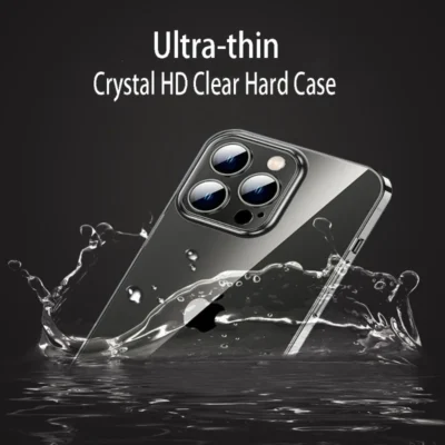 Luxury Ultra Thin Transparent Hard PC Case For iPhone 15 14 13 12 11 Pro Max 14 Plus Crystal Clear Slim Shockproof Bumper Cover 2