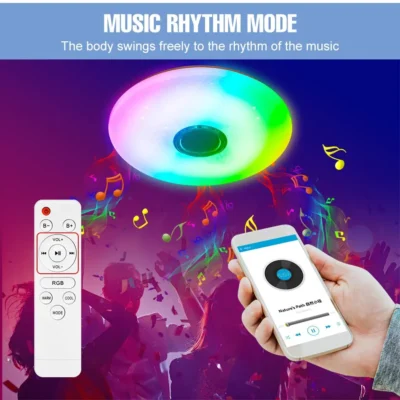 Modern Ceiling Lamps RGB Dimming Home Lighting APP Bluetooth Music Light 42W 60W Smart Ceiling Lights With Remote Control AC220V 2
