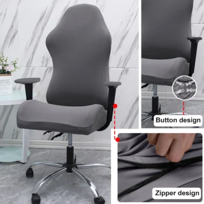 4pcs Gaming Chair Covers With Armrest Spandex Splicover Office Seat Cover For Computer Armchair Protector Cadeira Gamer 3