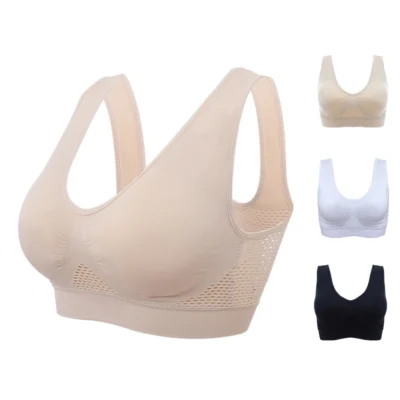 Breathable Women's Tops Hollow Out Sports Bras Gym Running Fitness Yoga Bra Sportswear Padded Push Up Sports Tops 4