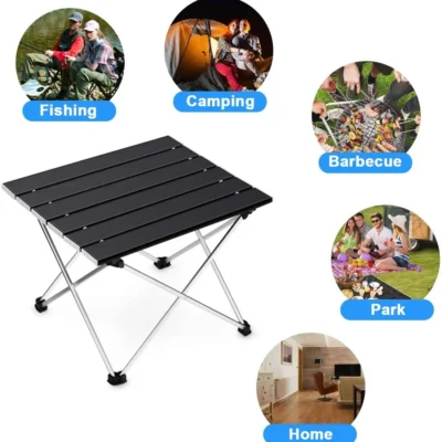 Ultralight Portable Folding Camping Table Foldable Outdoor Dinner Desk High Strength Aluminum Alloy For Garden Party Picnic BBQ 2