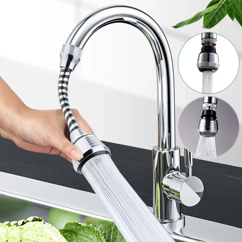 360 Degree Adjustment Faucet Extension Tube Water Saving Nozzle Filter Kitchen Water Tap Water Saving for Sink Faucet Bathroom 1