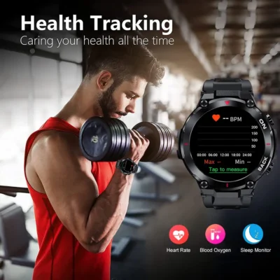 MELANDA Outdoor Military GPS Smart Watch Men 360*360 HD Screen Heart Rate IP68 Waterproof Sports Smartwatch For Android IOS K37 4