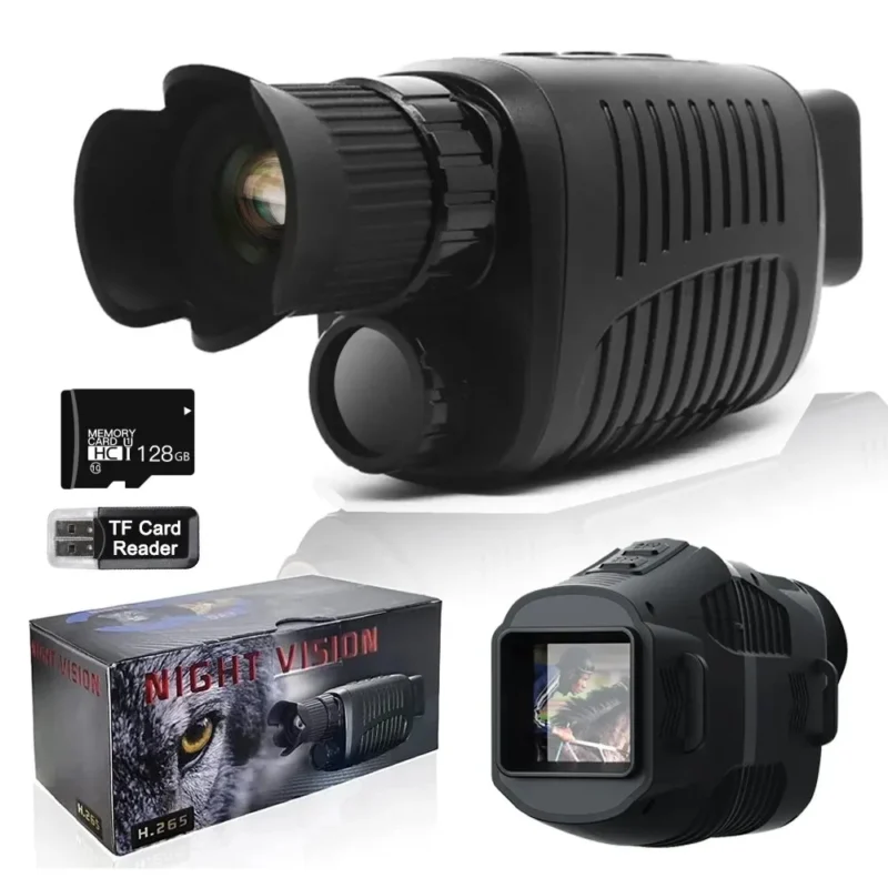 Monocular Night Vision Device 1080P HD Infrared Camera 5X Digital Light Zoom Hunting Telescope Outdoor Search Full Darkness 300m 1