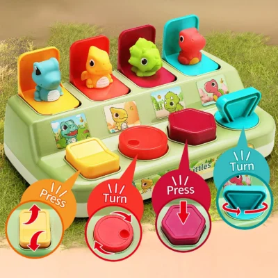 Interactive Activity Pop Up Toy for Babies Cause and Effect Toy Baby Development Games Montessori Educational Learning Toys 6
