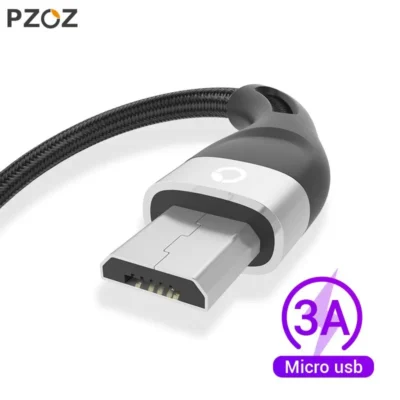 PZOZ Micro USB Cable Fast Charging Cord For Samsung S7 Xiaomi Redmi Note 5 Pro Android Mobile Phone MicroUSB Charger 6