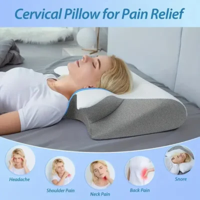 Butterfly Sleep Memory Neck Pillow Slow Rebound Comfortable Memory Foam Sleep Pillow Cervical Orthopedic Neck Massage Bed Pillow 3