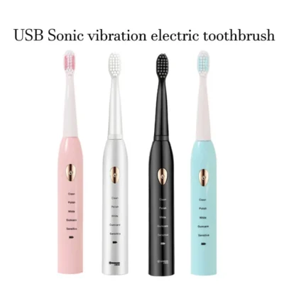 Ultrasonic Sonic Electric Toothbrush For Adult Rechargeable Tooth Brushes Washable Electronic Whitening Teeth Brush Timer Brush 4