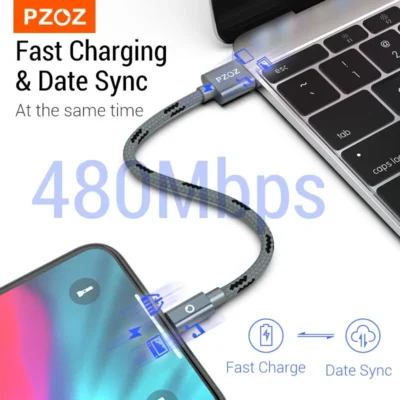 PZOZ Usb Cable For iPhone Cable 14 13 12 11 Pro Max Xs Xr X 8 plus iPad Air Mini Fast Charging Cable For iPhone Charger 3