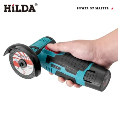 HILDA 12v Mini Angle Grinder Rechargeable Grinding Tool Polishing Grinding Machine For Cutting Diamond Cordless Power Tools 1