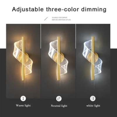 Nordic LED Wall Sconce Lamp Indoor Lighting For Home Bedside Living Room Corridor Stairs Decoration Luxurious Modern Wall Lamp 2