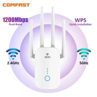 1200Mbps Dual Band 2.4G&5GHz WiFi Extender 802.11AC WiFi Repeater Powerful Wireless Router/AP AC1200 Wlan Wi Fi Range Amplifier 3