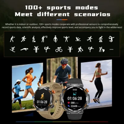 [2023] COLMI V68 1.43'' AMOLED Display Smartwatch 100 Sports Modes Compass Flashlight Men Military Grade Toughness Smart Watch 3