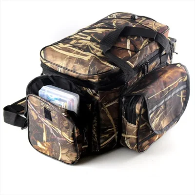 Waterproof Fishing Bag Nylon Large Capacity Multi Purpose Fishing Tackle Two Layer Waterproof Outdoor Shoulder Bags 5
