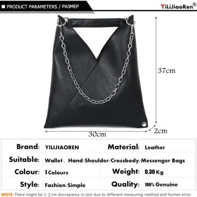 Fashion Leather Handbags for Ladies Luxury Handbags Women Bags Designer Large Capacity Tote Simple Chain Shoulder Bag Female 5