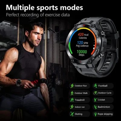 MELANDA Outdoor Military GPS Smart Watch Men 360*360 HD Screen Heart Rate IP68 Waterproof Sports Smartwatch For Android IOS K37 5