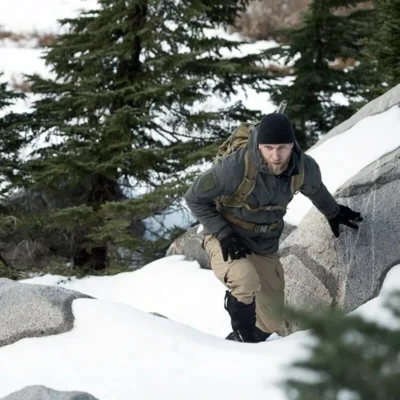 Outdoor Sharkskin Softshell Rushing Jacket Suit Men's Military Fan Windproof Padded Mountaineering Jacket 5