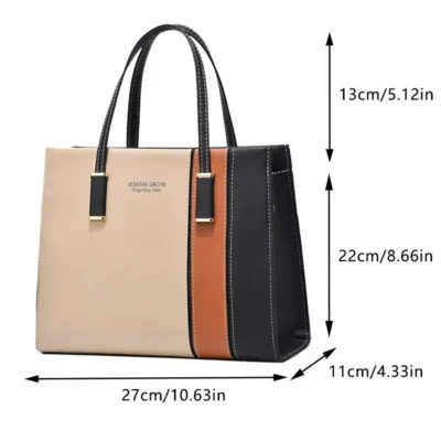 Patchwork Handbags For Women Adjustable Strap Top Handle Bag Large Capacity Totes Shoulder Bags Fashion Crossbody Bags Work Gift 2