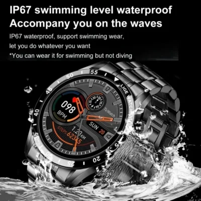 LIGE 2024 Smart Watch Men Full Circle Touch Screen Bluetooth Call Men Smartwatch Waterproof Sport Activity Fitness Watch+Box 4