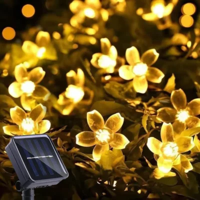 1PC Solar String Flower Lights Outdoor Waterproof 20/30/50/100 LED Fairy Light For Garden Fence Patio Yard Christmas Tree Decor 1