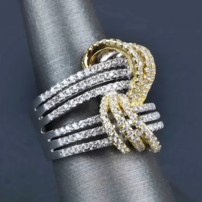 Huitan New Fashion Finger Jewelry Ring Female Gorgeous Engagement Party Accessories with Brilliant Cubic Zirconia Wedding Band 2