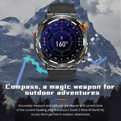 [2023] COLMI V68 1.43'' AMOLED Display Smartwatch 100 Sports Modes Compass Flashlight Men Military Grade Toughness Smart Watch 4