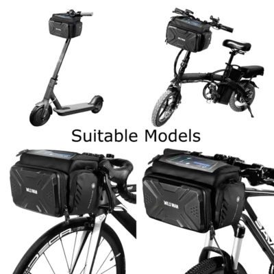 WILD MAN Bicycle Bag Big Capacity Waterproof Front Tube Cycling Bag MTB Handlebar Bag Front Trunk Pannier Pack Bike Accessories 6