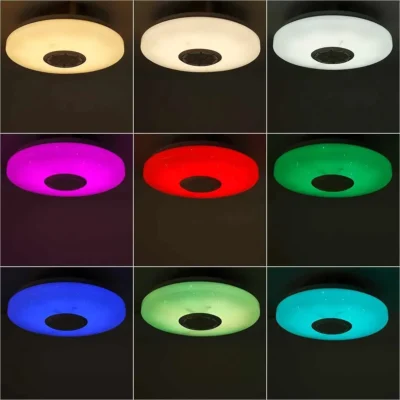 Modern Ceiling Lamps RGB Dimming Home Lighting APP Bluetooth Music Light 42W 60W Smart Ceiling Lights With Remote Control AC220V 4