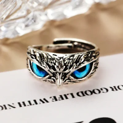 Fashion Charm Vintage Owl Ring for Men Women Cute Animals Owl Youth Gothic Rings Jewelry Accessories Gifts 1